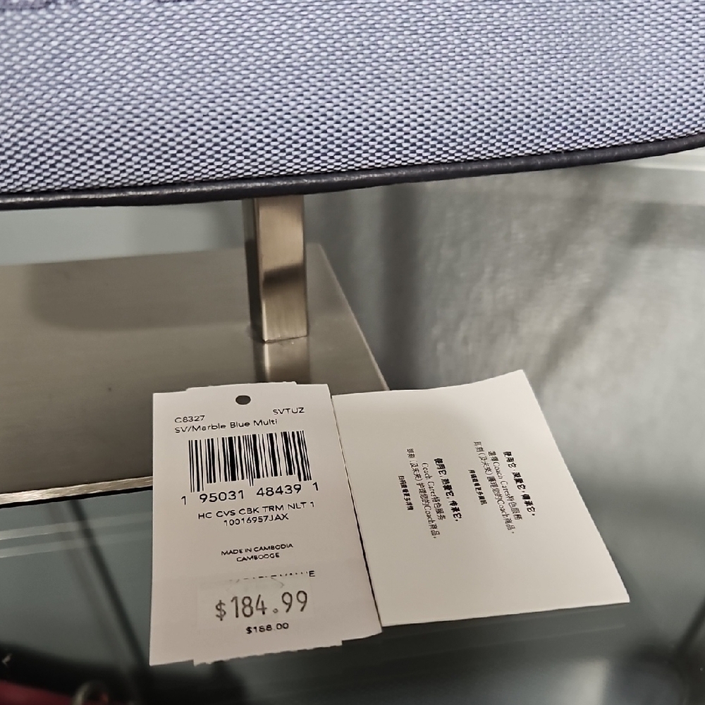 COACH NWT NOLITA 19 STAGE COACH SHAMBRAY Blue Mini with Signature Design - Picture 9 of 10